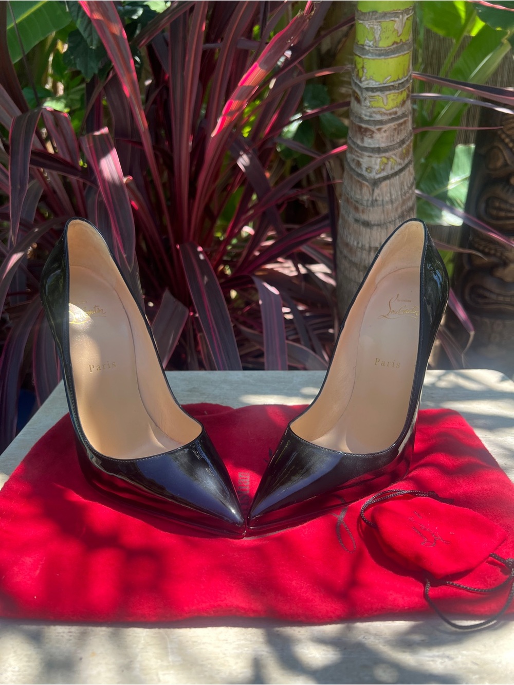 Christian Louboutin Black Patent Stiletto Pumps
